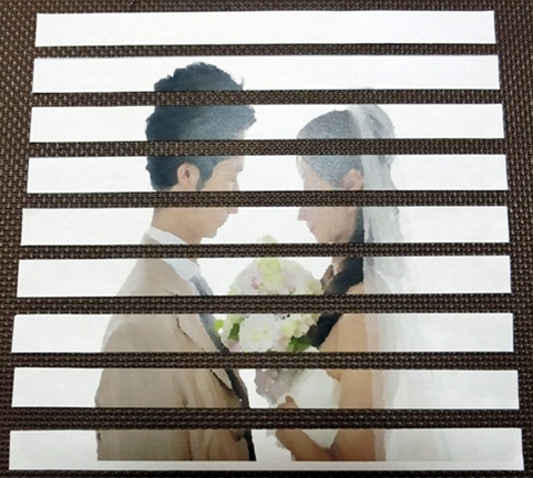 結婚式の写真ドミノ(裁断)