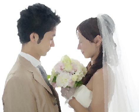 結婚式の写真ドミノ(元画)